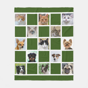 Benutzerdefinierte Katzen- und Hunde-Fotos auf Wal Fleecedecke
