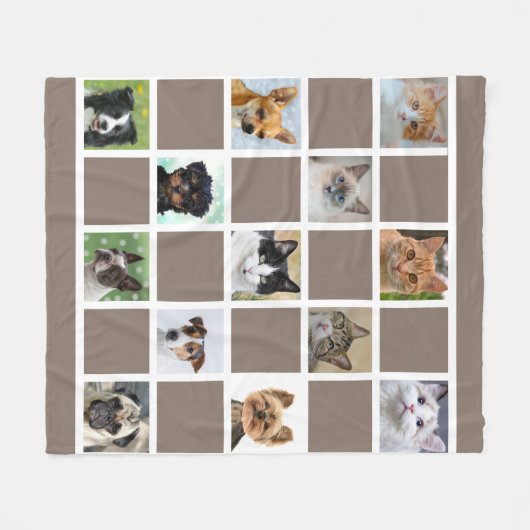 Benutzerdefinierte Katzen- und Hundebrücken-Fotos Fleecedecke (Vorderseite (Horizontal))
