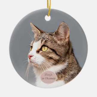Benutzerdefinierte Katzenfoto-Pet Keramik Ornament