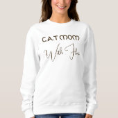 Benutzerdefinierte Katzenmutter Dunkelbraun Lustig Sweatshirt (Vorderseite)