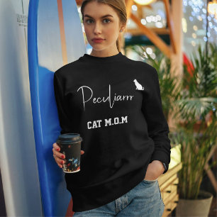 Benutzerdefinierte Katzenmutter Minimalistisches S Sweatshirt