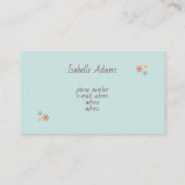 Benutzerdefinierte Katzensitterin Visitenkarte (Rückseite)