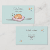 Benutzerdefinierte Katzensitterin Visitenkarte (Vorne/Hinten)