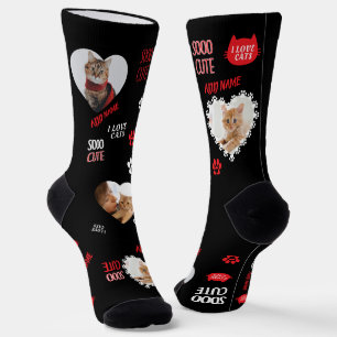 Benutzerdefinierte Katzensocken Foto für Tierliebh Socken