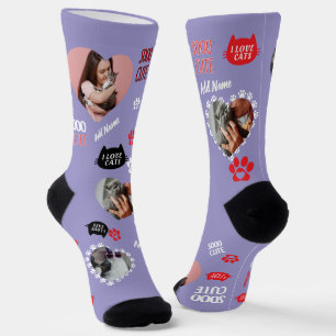 Benutzerdefinierte Katzensocken Geschenk für Katze Socken