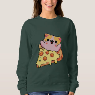 Benutzerdefinierte Kawaii-Katze, die eine Pepperon Sweatshirt
