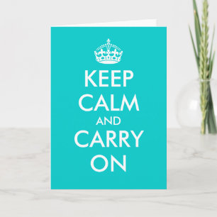 Benutzerdefinierte Keep calm and carry on Massengr Karte