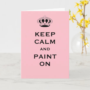 Benutzerdefinierte, Keep Calm hübsche rosa Grußkar Karte