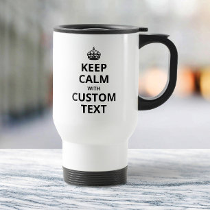 Benutzerdefinierte Keep-Calm-Zitat-Vorlage-Reisebe Reisebecher