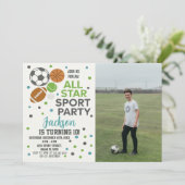 Benutzerdefinierte Kids Game Day Partys Card Einladung (Stehend Vorderseite)