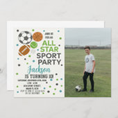 Benutzerdefinierte Kids Game Day Partys Card Einladung (Vorne/Hinten)