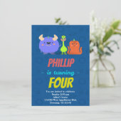 Benutzerdefinierte Kinder Außerirdischen Weltraumm Einladung (Stehend Vorderseite)