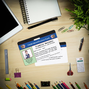 Benutzerdefinierte Kinder-Foto-ID-Identifikationsk Ausweis