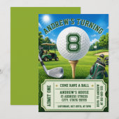 Benutzerdefinierte Kinder-Golf-Geburtstagsfeier Einladung (Vorne/Hinten)