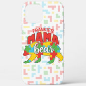 Benutzerdefinierte Kinder NAME Mama Bear Autismus  Case-Mate iPhone Hülle (Rückseite)