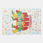 Benutzerdefinierte Kinder NAME Mama Bear Autismus  Geschirrtuch (Horizontal)