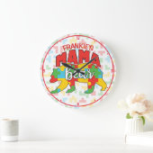 Benutzerdefinierte Kinder NAME Mama Bear Autismus Große Wanduhr (Zuhause)