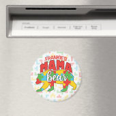 Benutzerdefinierte Kinder NAME Mama Bear Autismus  Magnet (In Situ (Geschirrspüler))