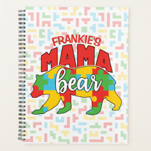 Benutzerdefinierte Kinder NAME Mama Bear Autismus Planer