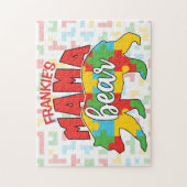 Benutzerdefinierte Kinder NAME Mama Bear Autismus  Puzzle (Vertikal)