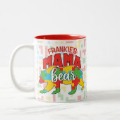 Benutzerdefinierte Kinder NAME Mama Bear Autismus Zweifarbige Tasse (Links)