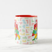 Benutzerdefinierte Kinder NAME Mama Bear Autismus Zweifarbige Tasse (Mittel)