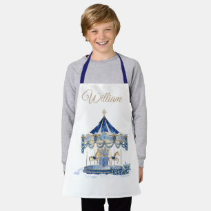 Benutzerdefinierte Kinder-Schürze Blaues Glitter Schürze