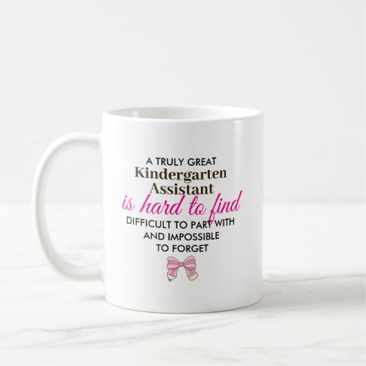 Benutzerdefinierte Kindergarten-Assistenten-Würdig Kaffeetasse (Links)