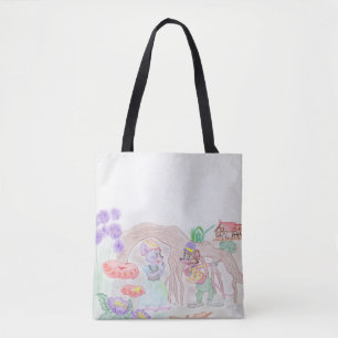 Benutzerdefinierte Kinderkunst, zwei süße Mäuse, B Tasche