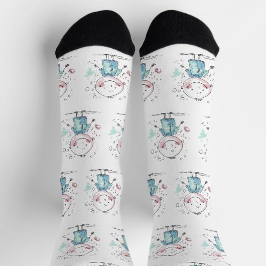 benutzerdefinierte Kinderzeichnung Socken (Oben)
