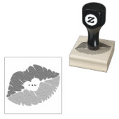 Benutzerdefinierte KISS Lips-Liebe - Initialen hin Gummistempel (Stempel)