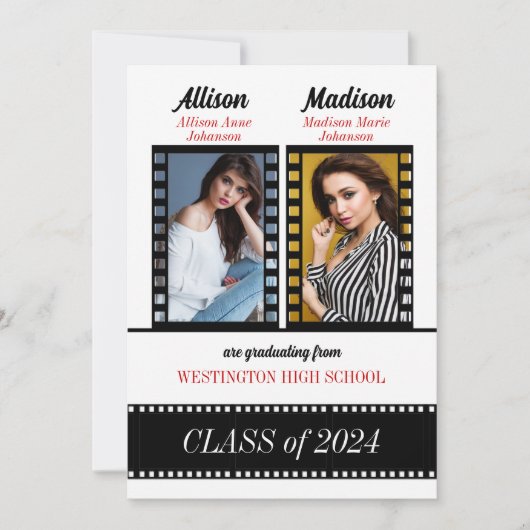 Benutzerdefinierte Klasse von zweistufigen Hochsch Einladung (Vorderseite)