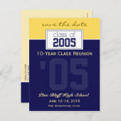 Benutzerdefinierte Klasse Wiedersehen Rett-the-Dat Ankündigungspostkarte (Vorne/Hinten)