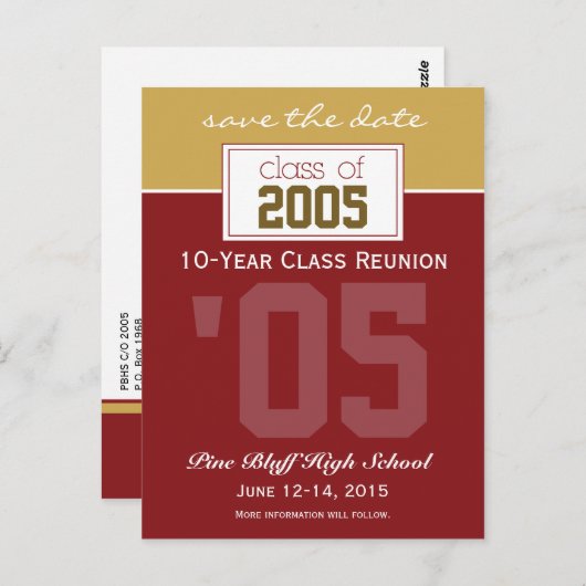 Benutzerdefinierte Klasse Wiedersehen Rett-the-Dat Postkarte (Vorne/Hinten)