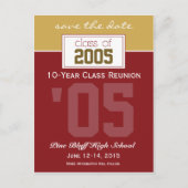 Benutzerdefinierte Klasse Wiedersehen Rett-the-Dat Postkarte (Vorderseite)