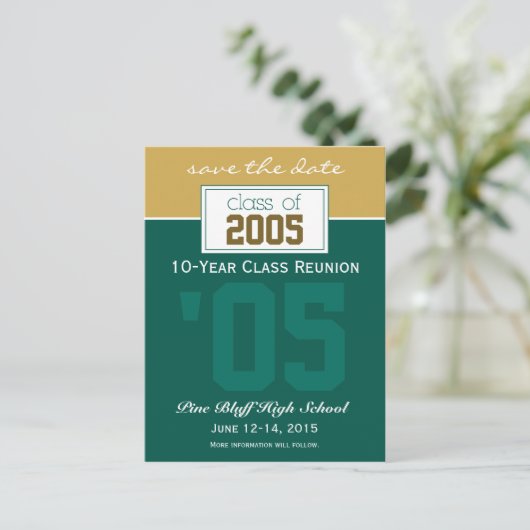 Benutzerdefinierte Klasse Wiedersehen Rett-the-Dat Postkarte (Stehend Vorderseite)