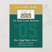 Benutzerdefinierte Klasse Wiedersehen Rett-the-Dat Postkarte (Vorderseite)