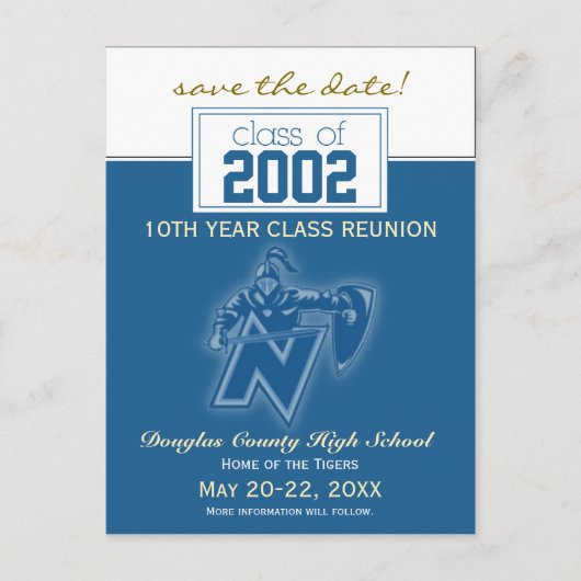 Benutzerdefinierte Klasse Wiedersehen Rett-the-Dat Postkarte (Vorderseite)