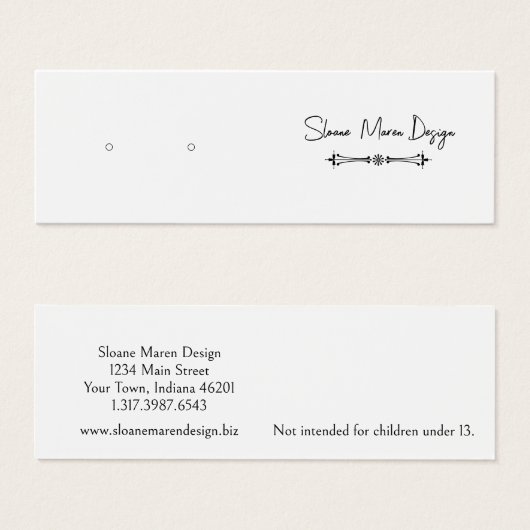 Benutzerdefinierte klassische Mini-Post/Stud-Earri (Vorne & Hinten)