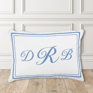 Benutzerdefinierte klassische Monogramm-Kalligrafi Dekokissen