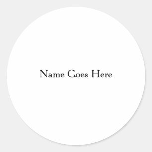 Benutzerdefinierte Klassische Runde Aufkleber Name