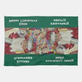Benutzerdefinierte klassische Santa-Küchentücher W Geschirrtuch (Horizontal)