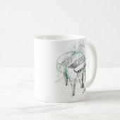 Benutzerdefinierte Klavierillustrationskunst Zeich Kaffeetasse (VorderseiteRechts)