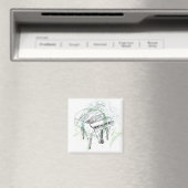 Benutzerdefinierte Klavierillustrationskunst Zeich Magnet (In Situ (Geschirrspüler))