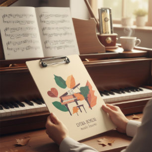 Benutzerdefinierte Klaviermusikunterricht Klemmbrett