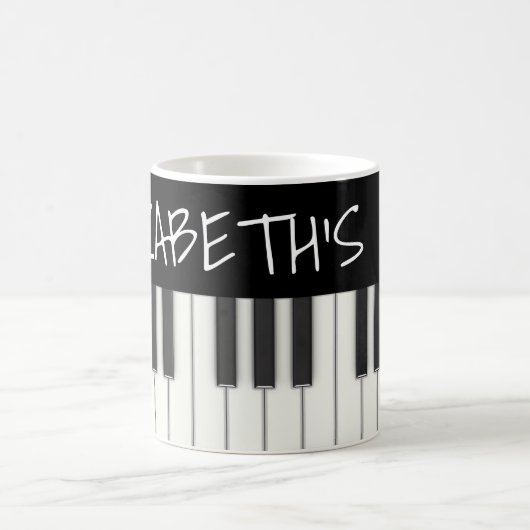 Benutzerdefinierte Klaviertasten Kaffeetasse (Mittel)