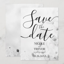 Benutzerdefinierte kleine B&W-Blumen-Hochzeit