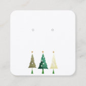 Benutzerdefinierte kleine Weihnachtsbaum-Ohrring-D Telefonnummerkarte (Vorderseite)