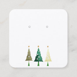 Benutzerdefinierte kleine Weihnachtsbaum-Ohrring-D Telefonnummerkarte