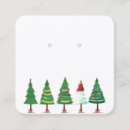 Benutzerdefinierte kleine Weihnachtsbaum-Ohrring-D Telefonnummerkarte